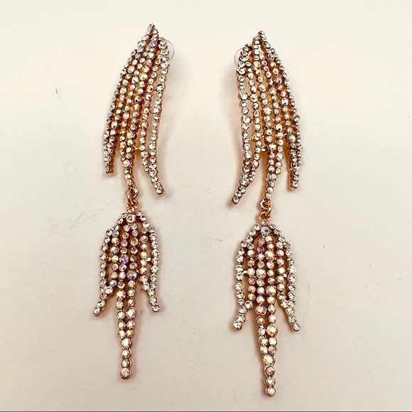 NWT CRYSTAL STATEMENT CHOKER NECKLACE & EARRINGS BRIDAL WOMEN JEWELRY SET - Picture 10 of 11